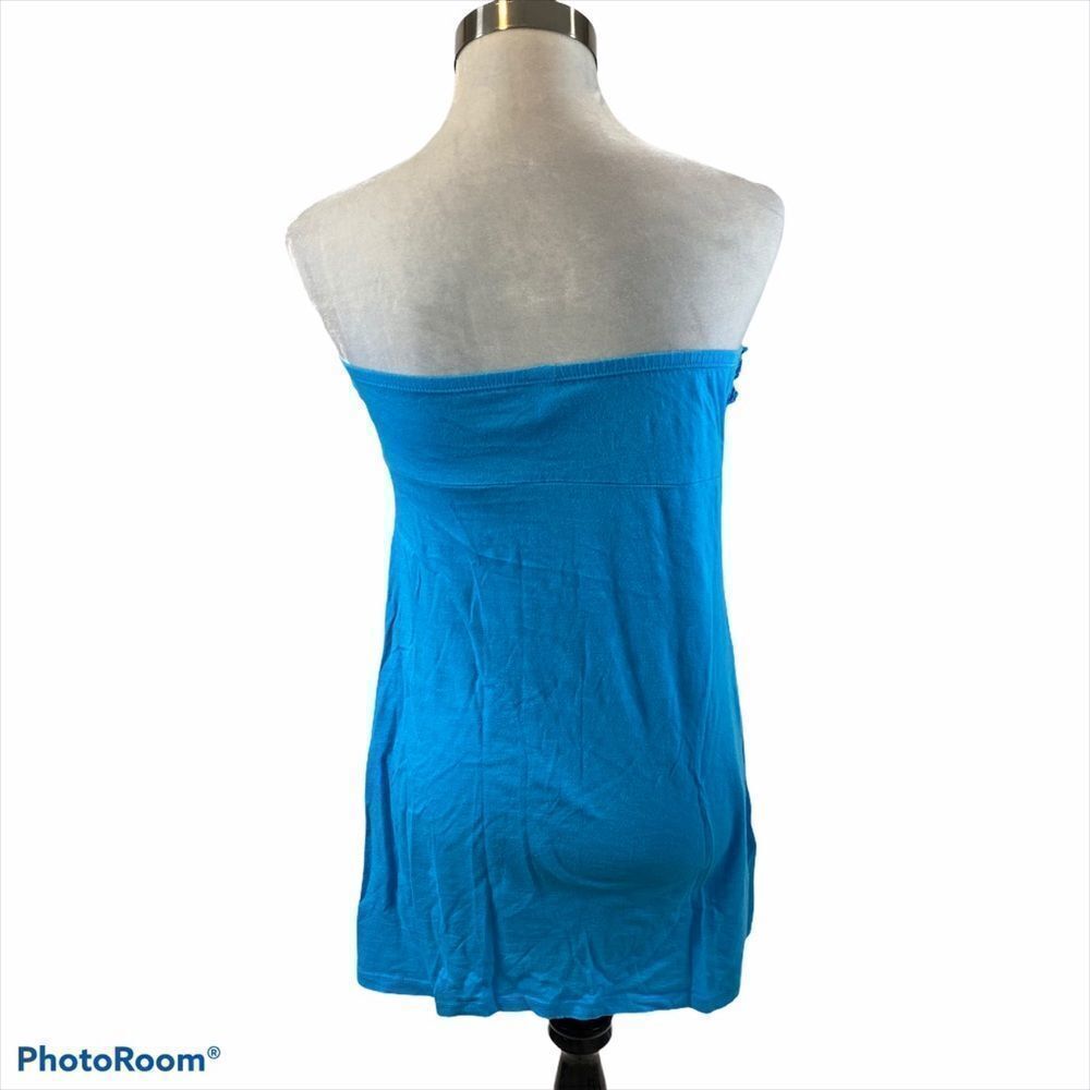 Miken Blue Strapless Swim Cover‎ Up Size Small - Picture 8 of 8